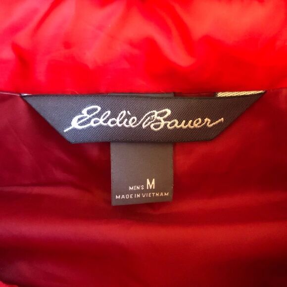 Eddie Bauer Microlight Down Vest Red EB650 Fill Men’s SIZE MED - Picture 3 of 9